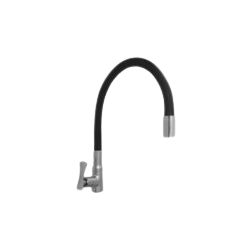 Swan neck pillar cock single flow bathroom fitting