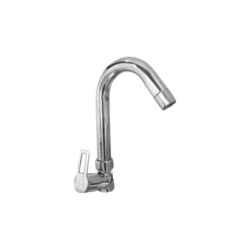 Swan neck pillar cock bathroom fitting