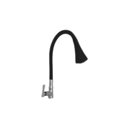 Swan neck pillar cock dual flow bathroom fitting