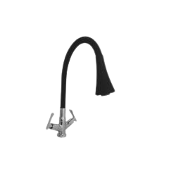 Central hole basin mixer revolving dual flow bathroom fitting