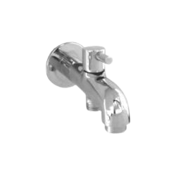 Wall spout button bathroom fitting